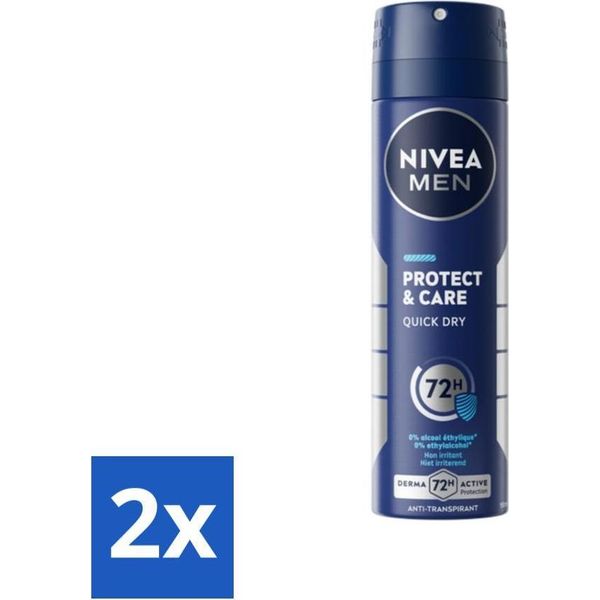 Nivea Men Deodorant Spray Protect & Care 150 Ml - Confezione Risparmio - 2 Pezzi-image