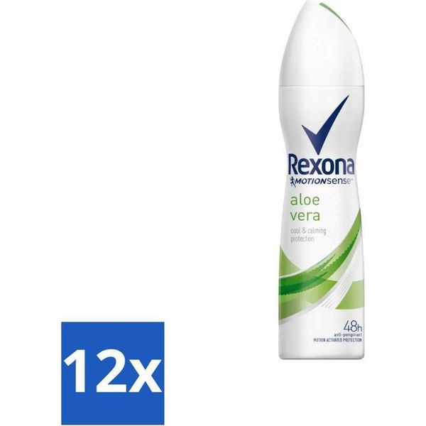 Rexona - Fresh Aloe Vera - Deodorante Spray - 150 Ml - Confezione Risparmio - 12 Pezzi-image