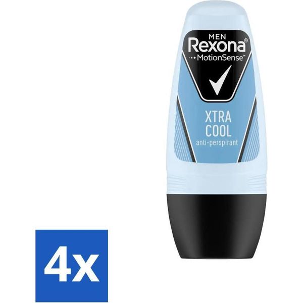 Rexona Uomo - Fresh Xtra Cool - Deo Roll-On - Antitraspirante - 50 Ml - Confezione Risparmio - 4 Pezzi-image