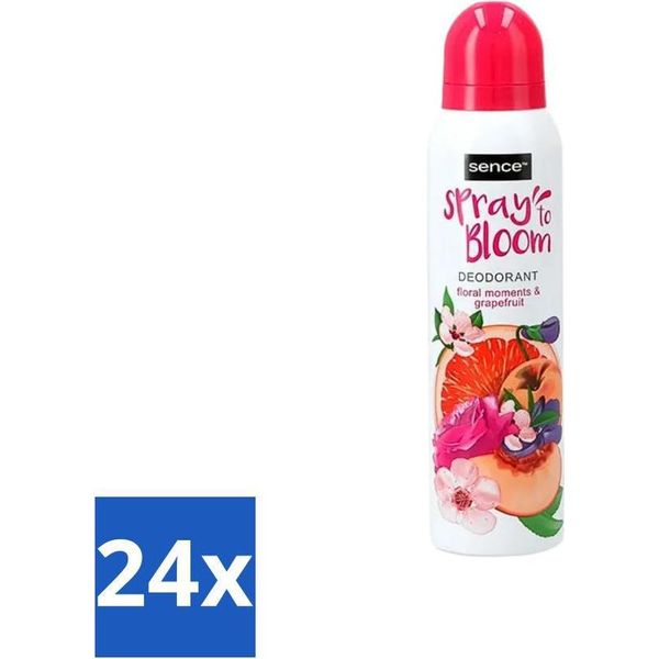 Sence - Floreale E Pompelmo - Deodorante - Fresco E Fruttato - 150 Ml - Confezione Risparmio - 24 Pezzi-image