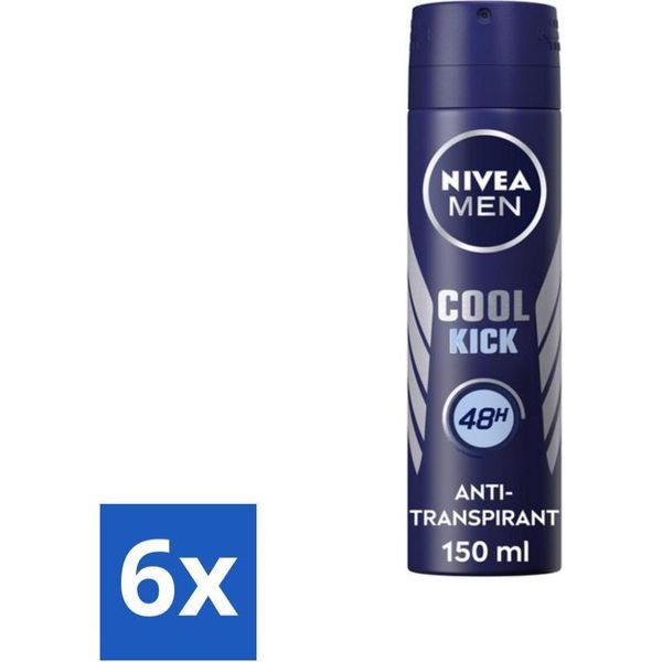 Nivea Men Deodorant Spray Cool Kick 150 Ml - Confezione Risparmio - 6 Pezzi-image