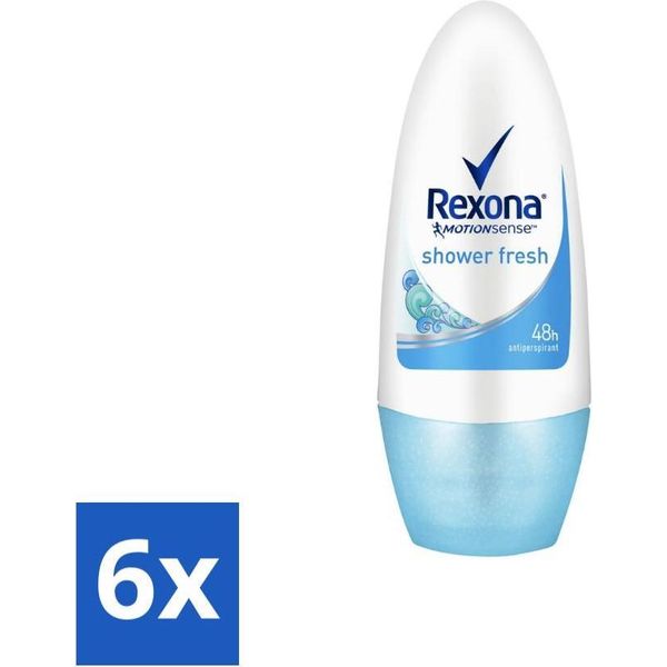 Rexona - Shower Fresh - Deodorante Roll-On - 50 Ml - Confezione Risparmio - 6 Pezzi-image