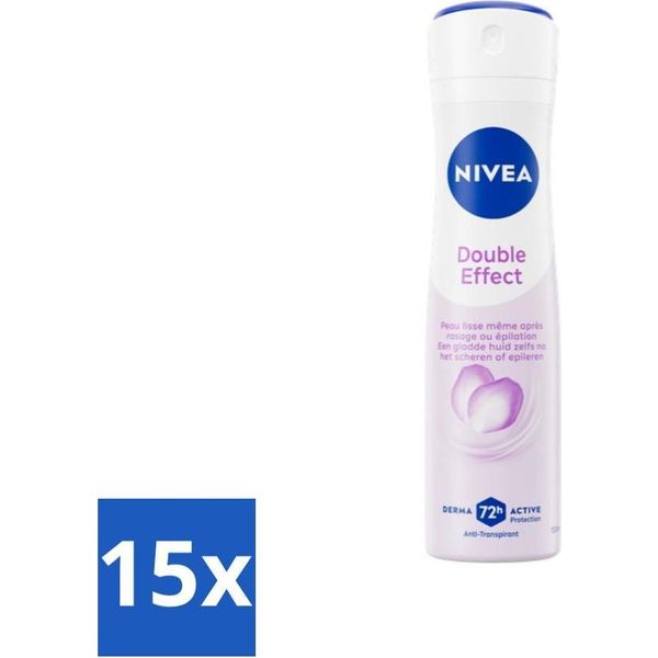 Nivea Deodorante Spray Doppio Effetto 150 Ml - Confezione Risparmio - 15 Pezzi-image