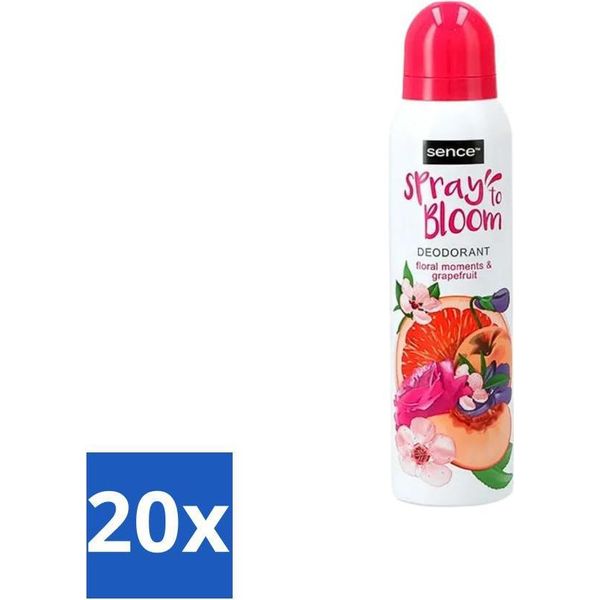 Sence - Floreale E Pompelmo - Deodorante - Fresco E Fruttato - 150 Ml - Confezione Risparmio - 20 Pezzi-image