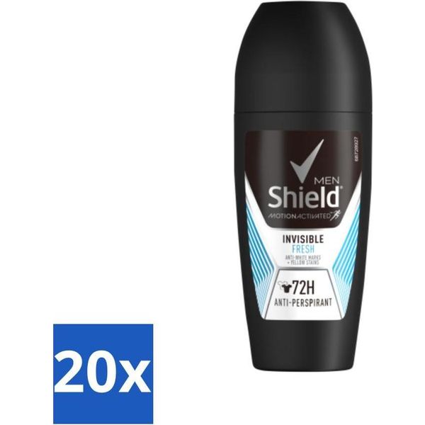 Rexona Men - Invisible Fresh - Deo Roll-On - Antitraspirante - 50 Ml - Confezione Risparmio - 20 Pezzi-image