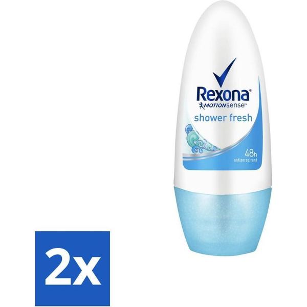 Rexona - Shower Fresh - Deo Roll-On - 50 Ml - Confezione Risparmio - 2 Pezzi-image