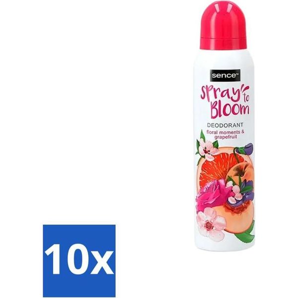Sence - Floreale E Pompelmo - Deodorante - Fresco E Fruttato - 150 Ml - Confezione Risparmio - 10 Pezzi-image