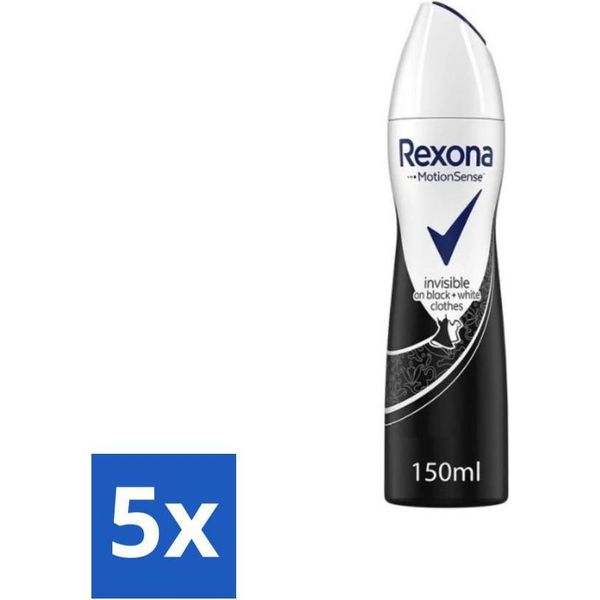 Rexona - Invisible Diamond - Deodorante Spray - Antitraspirante - 150 Ml - Confezione Vantaggiosa - 5 Pezzi-image