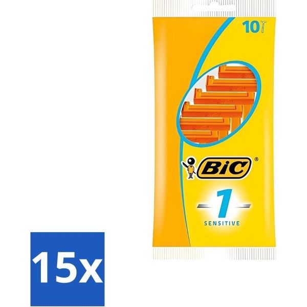 Bic - Lamette - Sensitive - Monolama - Lame Usa E Getta - 10 Lamette - Confezione Risparmio - 15 Pezzi-image