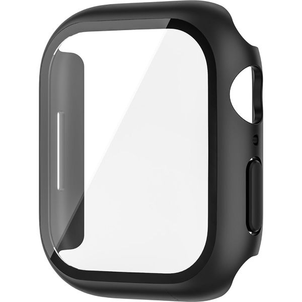 Inf Custodia Protettiva Per Apple Watch 44Mm Serie 4/5/6 - Pc Nero + Vetro Temperato-image