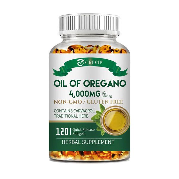 Olio Di Origano 4000 Mg (120 Capsule) Integratore Alimentare, Digestione, Salute Digestiva, Sistema Immunitario, Stomaco, Intestino, Salute-image