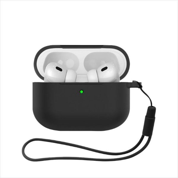 Inf Custodia Protettiva In Silicone Per Apple Airpods Pro 3 Con Cordino Nero-image