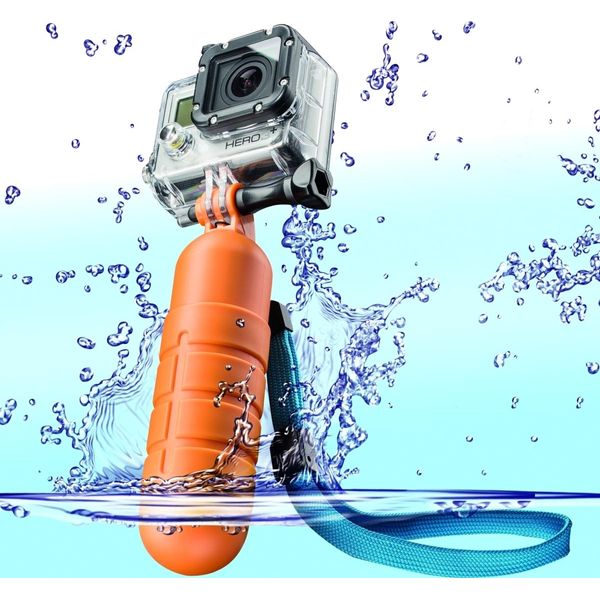 Mantona Floating Hand Grip Compatibile Con Gopro Hero 11, 10, 9, 8, 7, 6 - Monopiede Impermeabile Per Action Camera, Impugnatura Galleggiante Per Immersioni E Subacquea-image