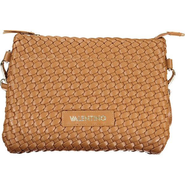 Elegante Borsa A Tracolla Marrone Con Cinturino Regolabile E Dettaglio Logo-image
