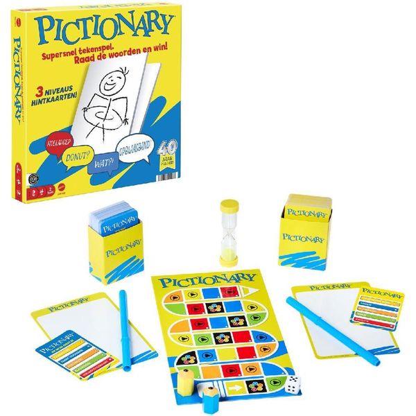 Mattel Gioco Da Tavolo Pictionary Gioco Di Famiglia Gioco Di Disegno Edizione 40 Anni-image