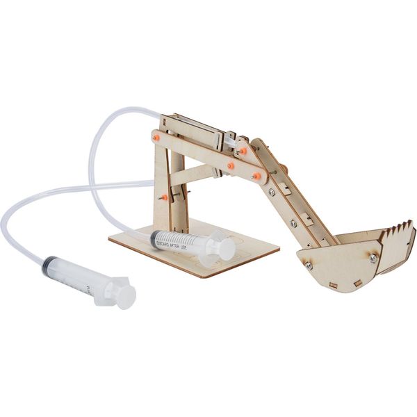 Modello Di Escavatore Idraulico Fai Da Te Stem Giocattolo Per Bambini Esperimento Scientifico Educativo Set Di Giocattoli-image