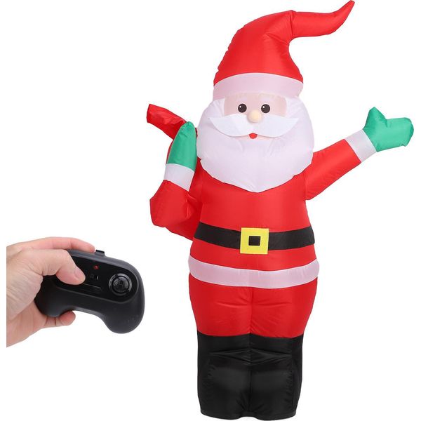 Giocattolo Gonfiabile Babbo Natale, 2,4 Ghz, Telecomando, Decorazione Natalizia, Elettrico, Per Uso Esterno In Casa-image