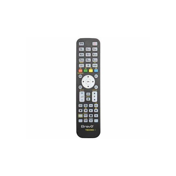 Bravo Techno 1 Telecomando Universale Ir Wireless Per Tv, Dtt, Dvd, Blu-Ray, Vcr Nero-image