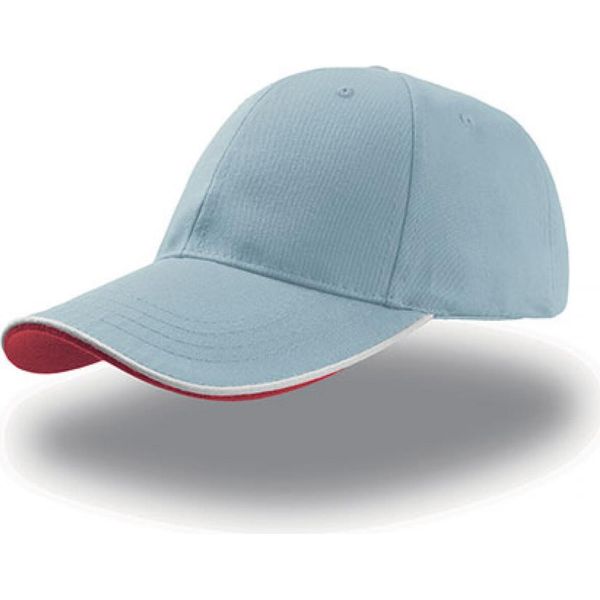 Atlantis | Zoom Piping Sandwich Cap / Berretto / Cappello - Colore: Azzurro/Bianco/Rosso - Taglia: Unica-image