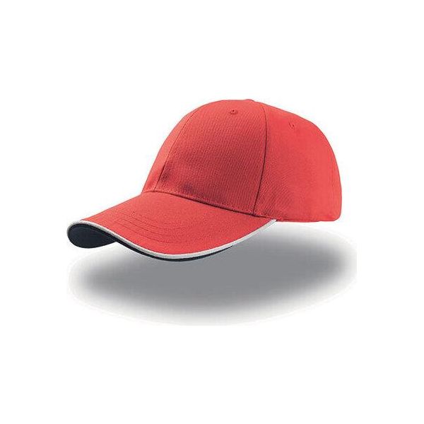 Atlantis | Zoom Piping Sandwich Cap / Berretto / Cappello - Colore: Rosso/Bianco/Navy - Taglia: Unica-image