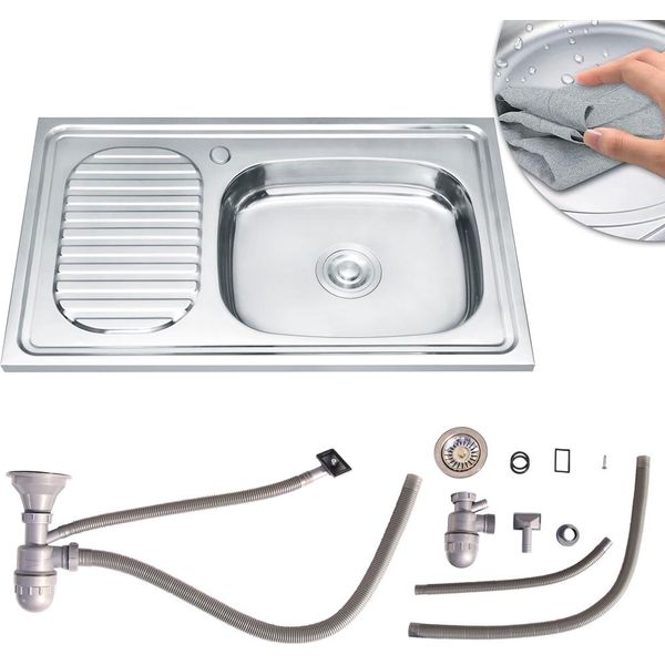 Lavello Da Cucina Lavello Da Incasso Lavello Siphon Acciaio Inox Cucina Lavello In Acciaio Inox-image