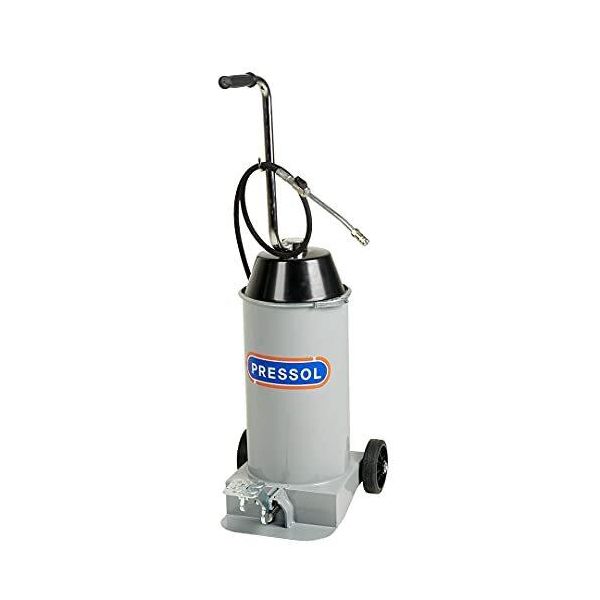 Distributore Mobile Di Grasso Pressol, Contenitore Da 15 Kg Pompa A Pedale-image