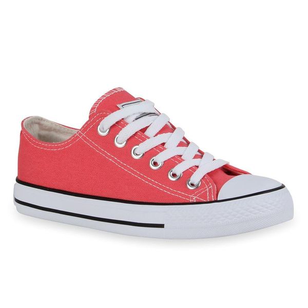 Mytrendshoe Scarpe Da Ginnastica Da Donna Scarpe Sportive Stringate 94237, Colore: Coral, Taglia: 36-image