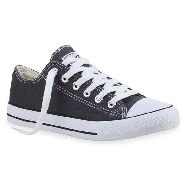 Mytrendshoe Scarpe Da Ginnastica Da Uomo Scarpe Sportive In Tessuto Allacciate 94238, Colore: Grigio Scuro Lucky, Taglia: 36-image
