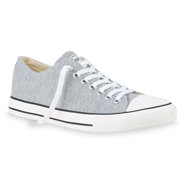 Mytrendshoe Uomo Sneakers Cult Scarpe Sportive Stringate In Tessuto 815213, Colore: Grigio Chiaro, Taglia: 36-image