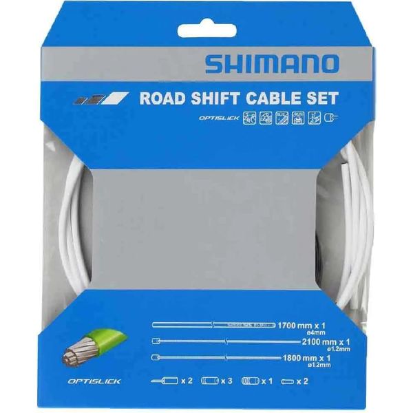 Shimano OT-SP41 Optislick, Set Di Cavi Del Deragliatore Per Bici Da Corsa, Bianco, SH-Y60198030-image