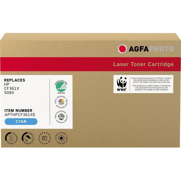 Agfaphoto APTHPCF361XE Cartuccia Toner 1 Pezzo(I) Ciano (APTHPCF361XE)-image