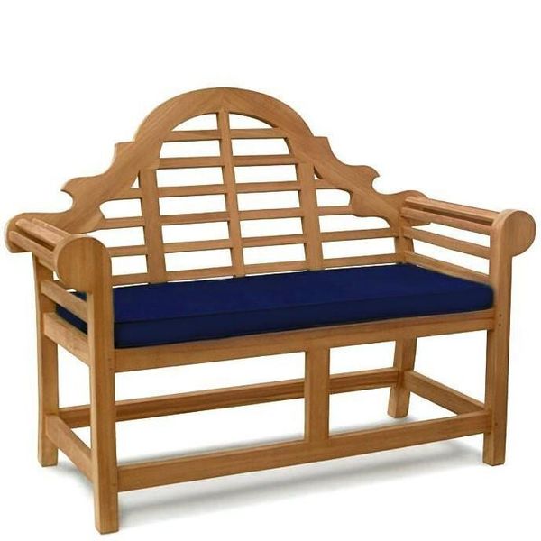 Cuscino Per Panca Da Giardino Teako Design 110 X 47 X 5 Cm - Comodo Cuscino Per Panca In Legno Caserta E Altri Mobili Da Giardino (Blu)-image
