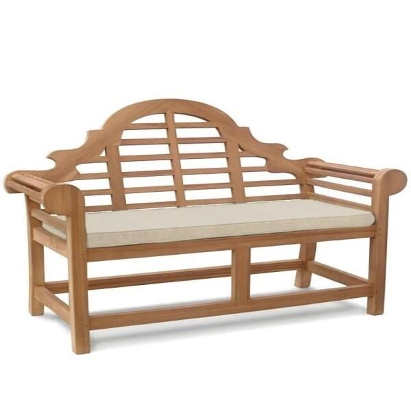 Cuscino Per Panca Teako Design 170X47 Cm Per Panca Da Giardino Caserta - Cuscino Confortevole E Resistente Per Mobili Da Giardino (Crema)-image