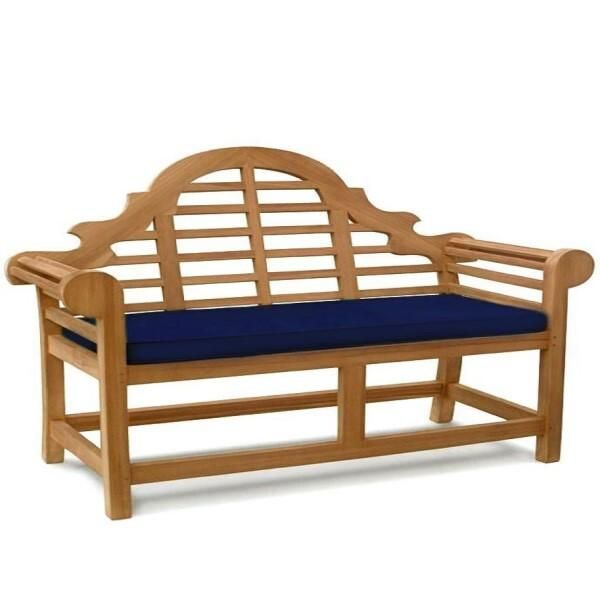 Cuscino Per Panca Teako Design 170X47 Cm Per Panca Da Giardino Caserta - Cuscino Confortevole E Resistente Per Mobili Da Giardino (Blu)-image