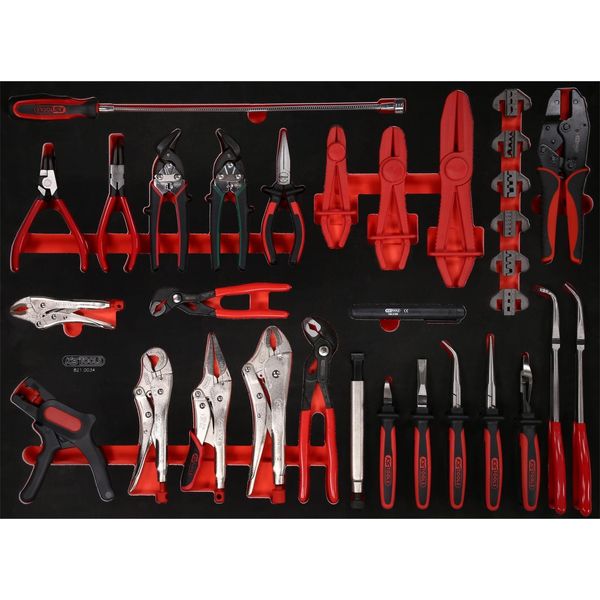 Ks Tools Set Di Pinze Con Inserto In Schiuma, 34 Pezzi ( 821.0034 )-image