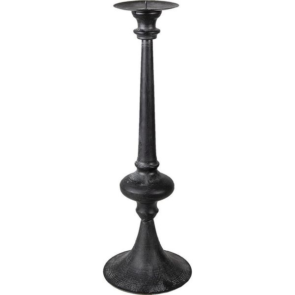 Portacandele Clayre & Eef Ø 15X45 Cm Ferro Nero-image
