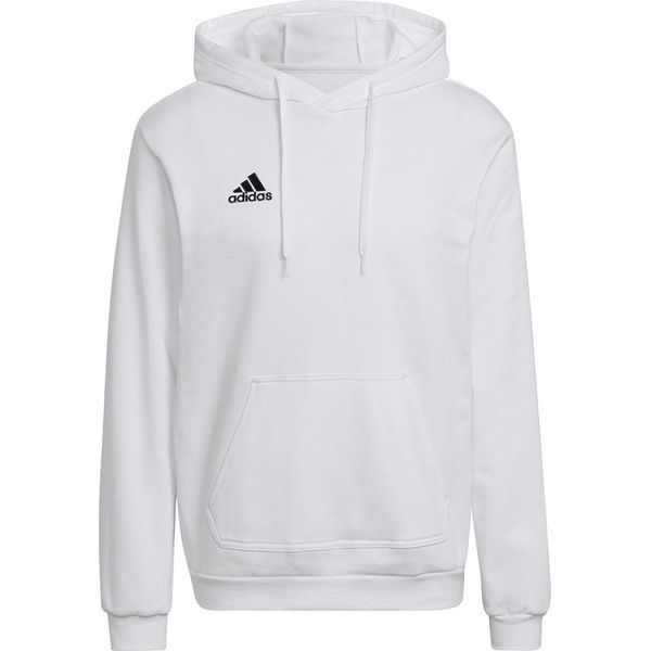 Adidas Entrada 22 Felpa Con Cappuccio HG6302, Felpe, Uomo, Bianco, Taglia: Xs-image