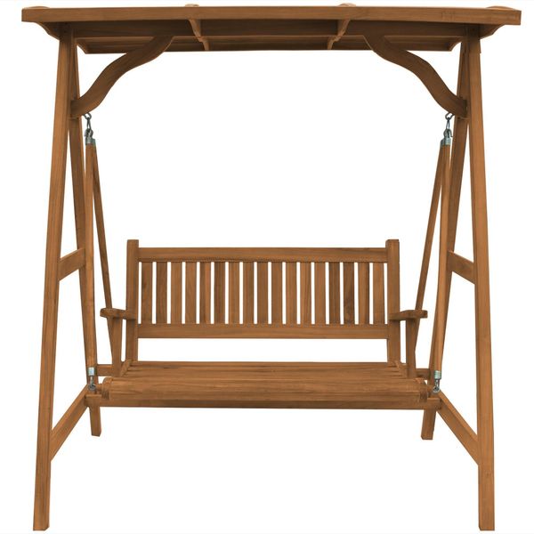 Teako Design Altalena In Teak Molise Legno Massello Resistente Alle Intemperie 202X120X45Cm Altalena Da Giardino-image