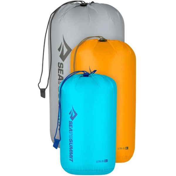 Sea To Summit Sacco A Zaino Ultra-Sil Stuff Sack Set 5, 8, 13L Blue Atoll, Zinnia, High Rise Grigio-image