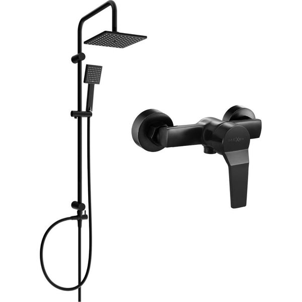 Mexen Tord Set Doccia Esterno Con Soffione E Miscelatore Doccia Caro, Nero - 746640200-70-image