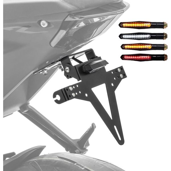 Portatarga + Indicatori Di Direzione A Led Per Ducati Monster 821 / 797 / 696 TH4-image