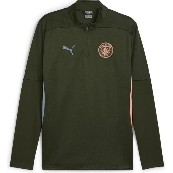 Puma Manchester City Fc 24/25 Training Zip Pullover Verde L Uomo,Donna Verde L-image
