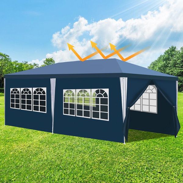 Yakimz Gazebo Eventi Aziendali - Facile Da Montare, Tenda Da Festa Perfetta Per Il Giardino Blu 3X6M-image