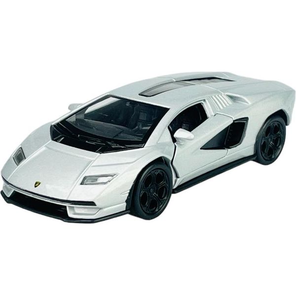 Welly Lamborghini Countach Lpi 800-4 Argento 1:34-1:39 Modello In Metallo Pressofuso Nuovo In Scatola 43818-image
