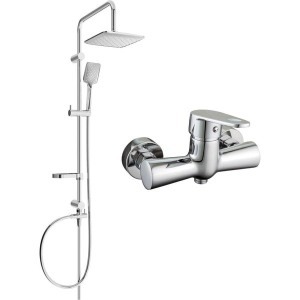 Mexen Sven Set Doccia Esterno Con Soffione E Miscelatore Doccia Kama, Cromo - 72540262-00-image