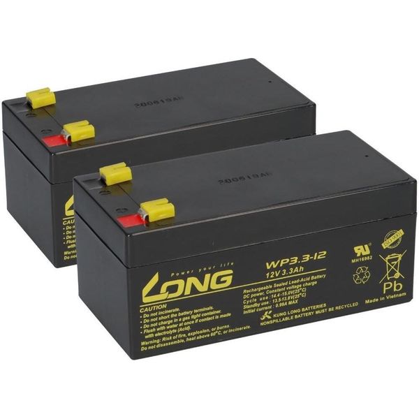 2X Batteria Al Piombo 12V 3,3Ah Compatibile Lifter Stehfix Agm Vds-image