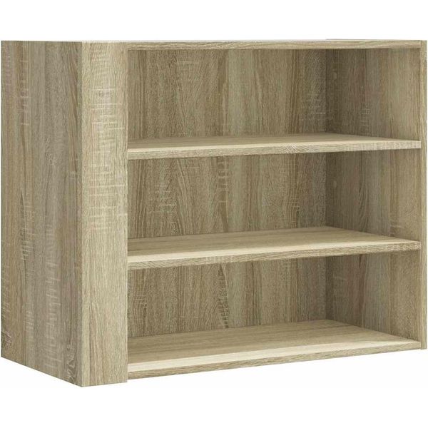Vidaxl Scaffale A Muro Rovere Sonoma 75X35X60 Cm Materiale A Base Di Legno-image