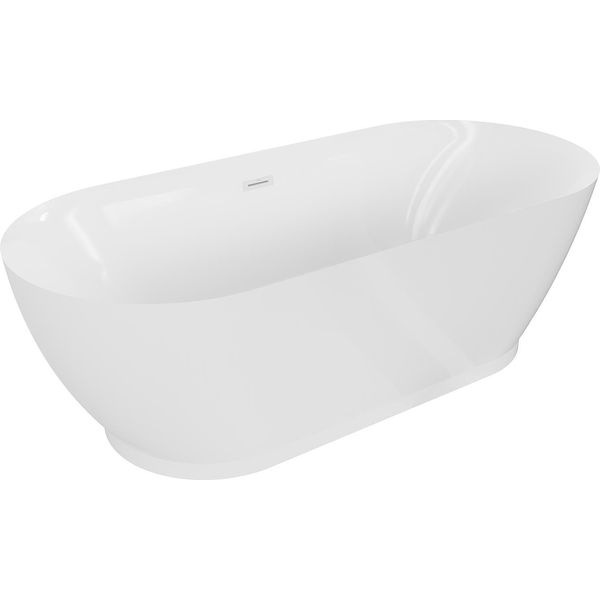 Mexen Roxy Vasca Da Bagno Autoportante 180 X 85 Cm, Bianca, Troppopieno Bianco - 51201808500-20-image