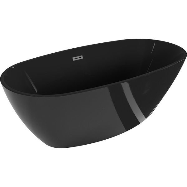 Mexen Eris Vasca Da Bagno Indipendente 170 X 80 Cm, Nera, Troppopieno Gun Gray Spazzolato - 53441708070-66-image
