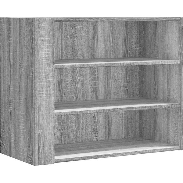 Vidaxl Scaffale A Muro Grigio Sonoma 75X35X60 Cm Materiale A Base Di Legno-image